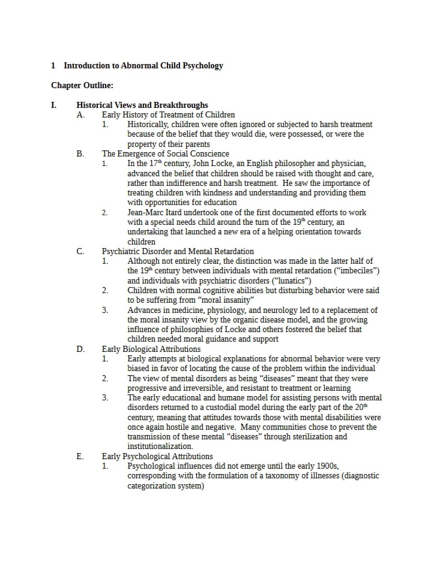 Abnormal Child Psychology Intro