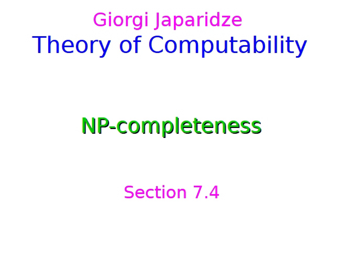 Computation in Parallel