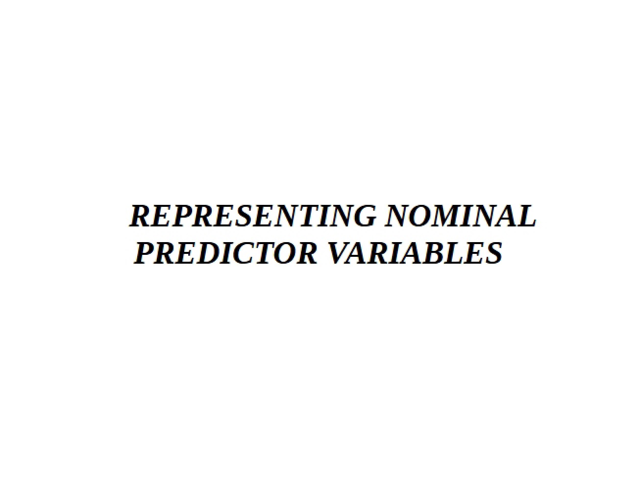 Slides Nominal Variables