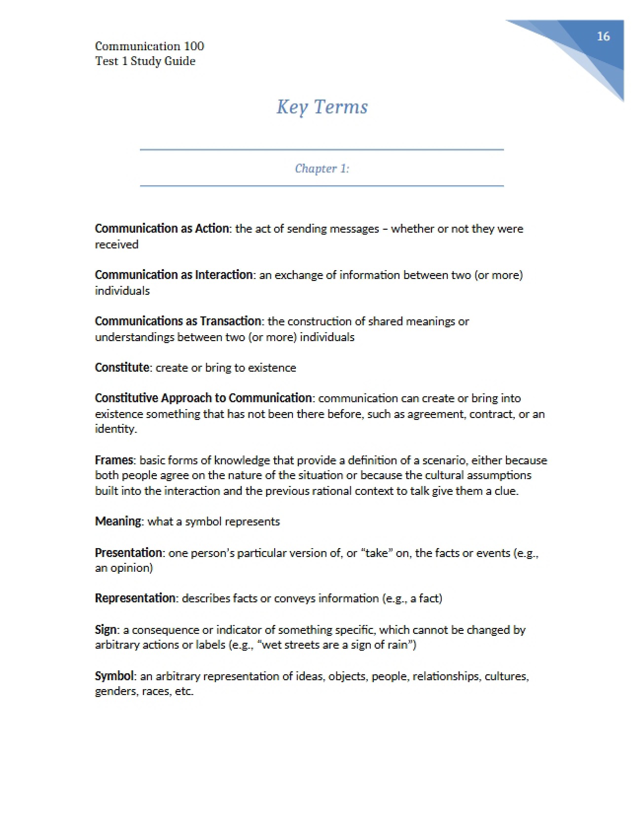 Terms and Definitions
