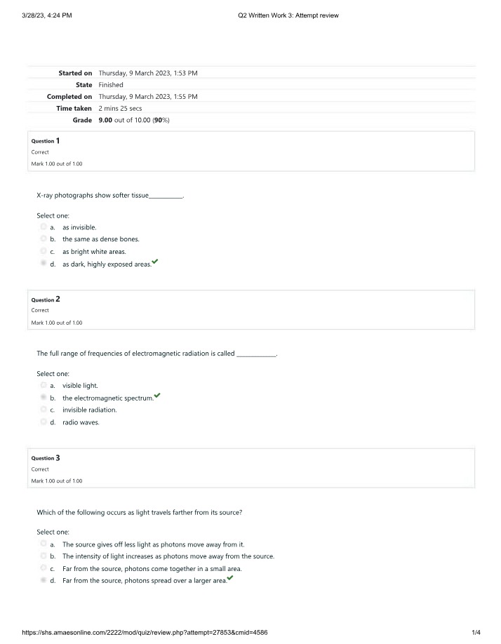 Attempt Review for Q2 Written Work 3