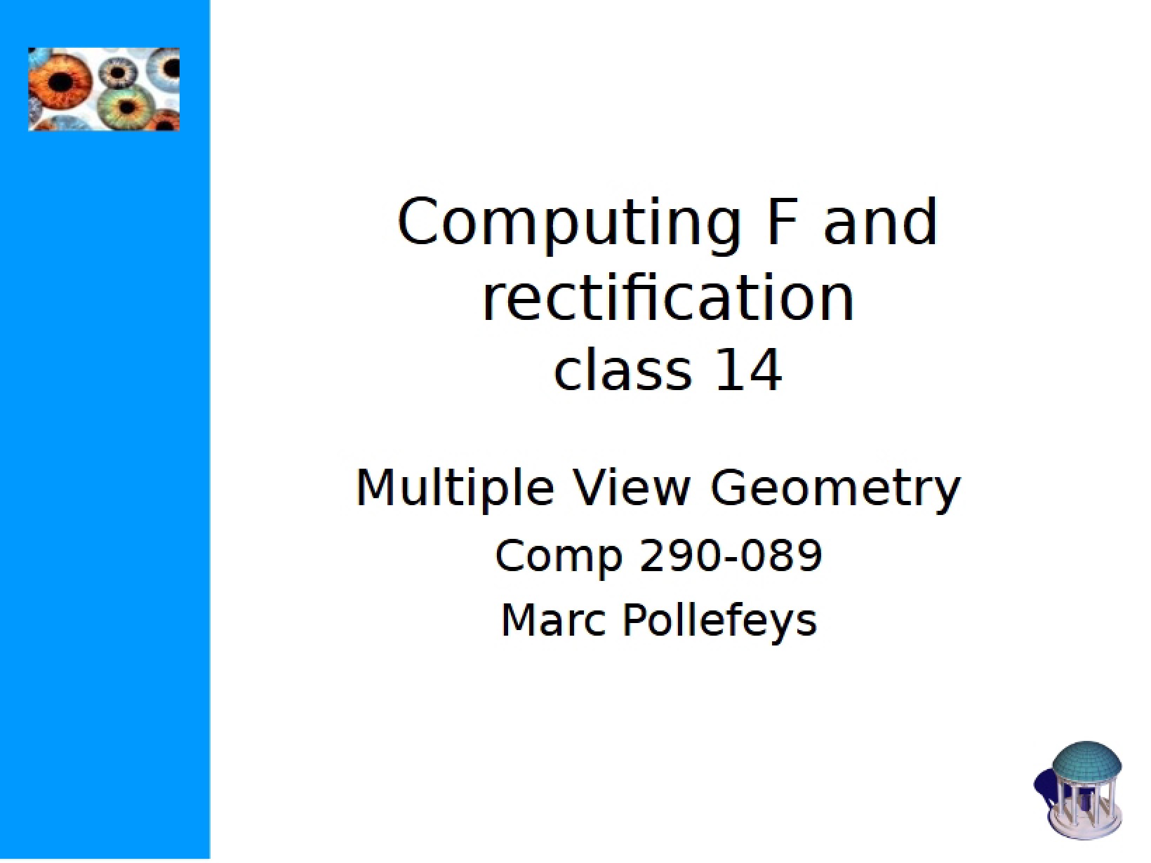 Multiple View Geometry