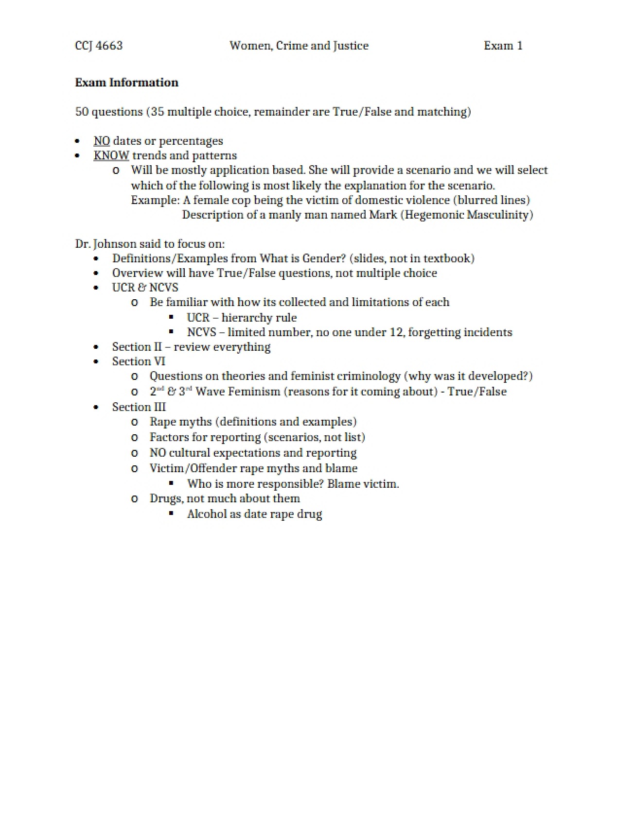 Third Analysis of Women, Crime, and Justice
