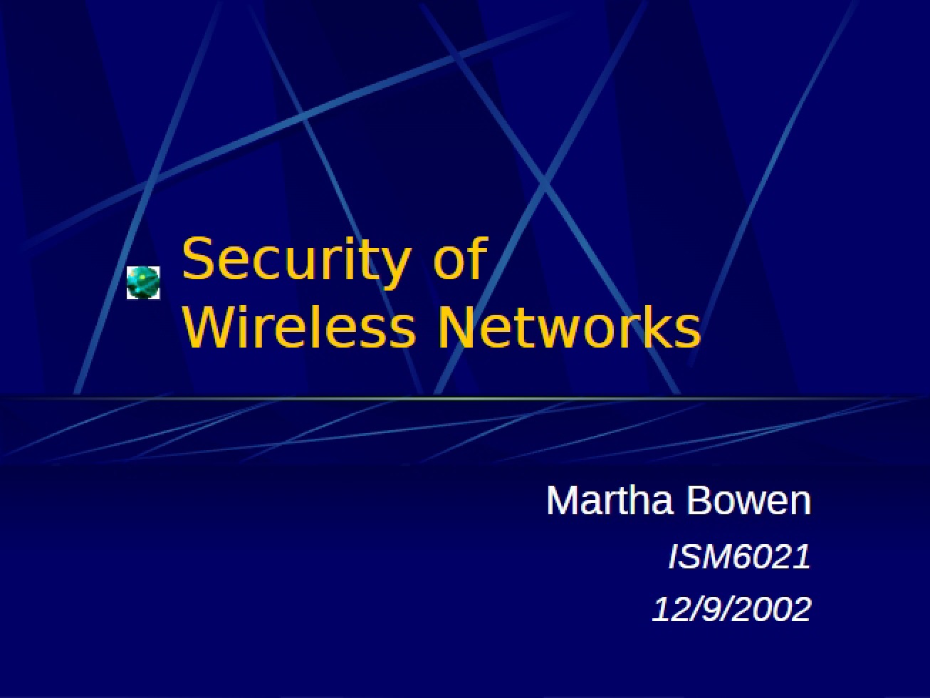 Wireless Network Security