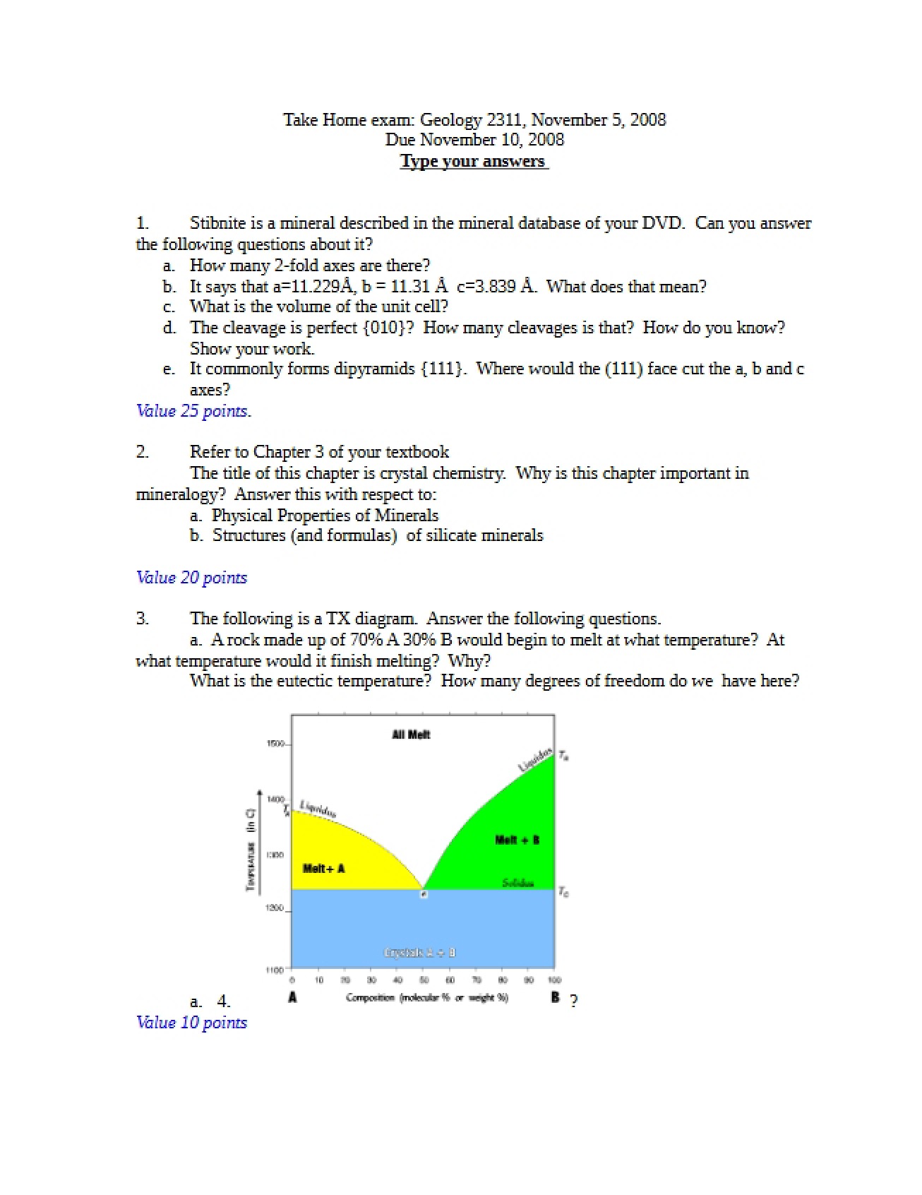 Mineralogy Take-Home Assessment