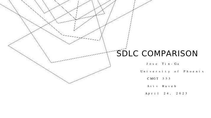 Comparison of SDLC