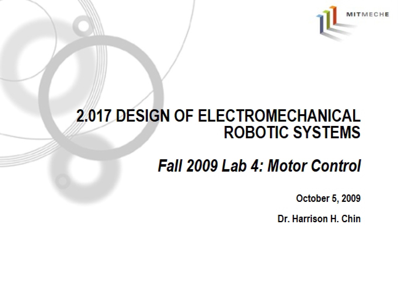 Control of Motors (Lab 4)
