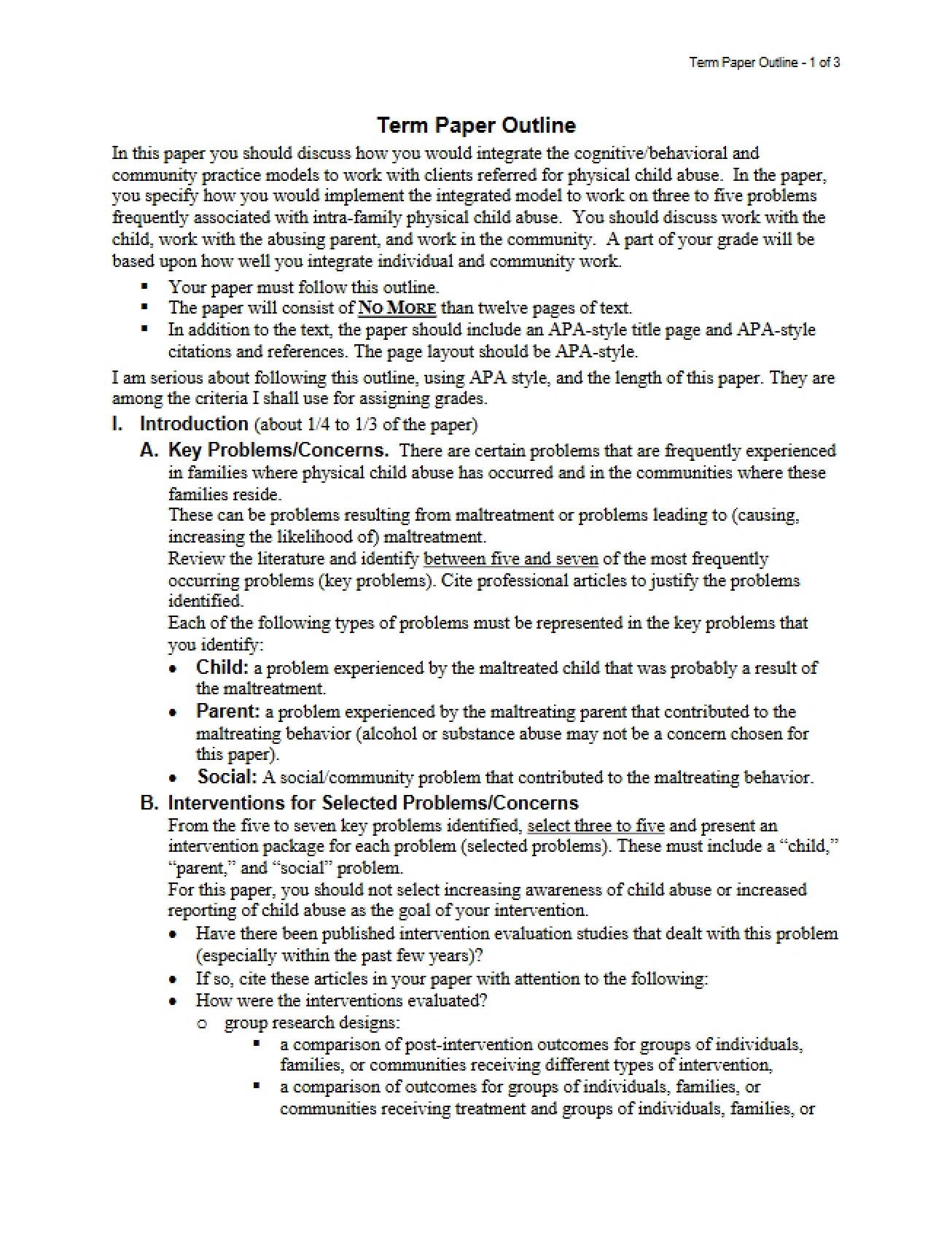 Document Outline