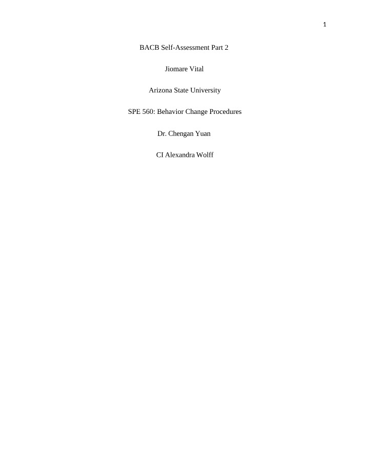 SPE560 TL5 Self Evaluation Summary - Part 2
