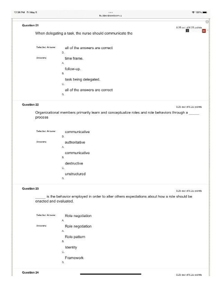 Delegation and Role Negotiation in Nursing - Key