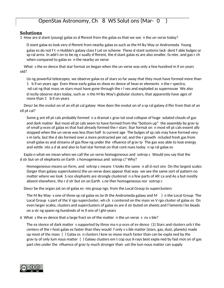 Evolution and Distribution of Galaxies - OpenStax Chapter 28