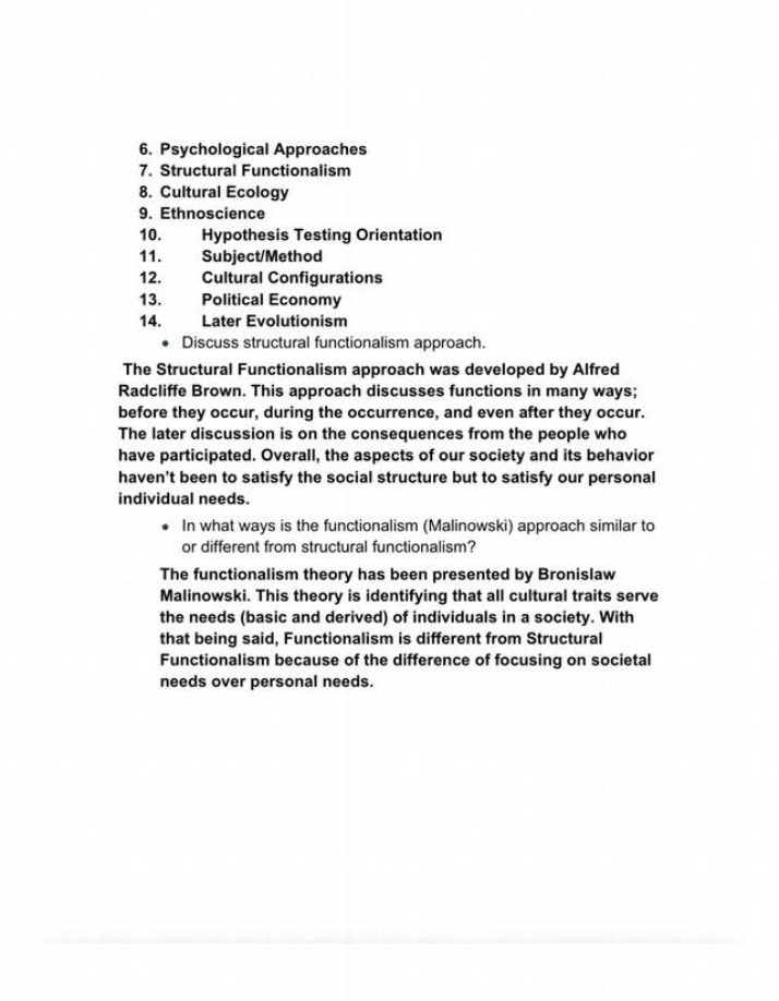 Functionalism Theory vs. Structural Functionalism