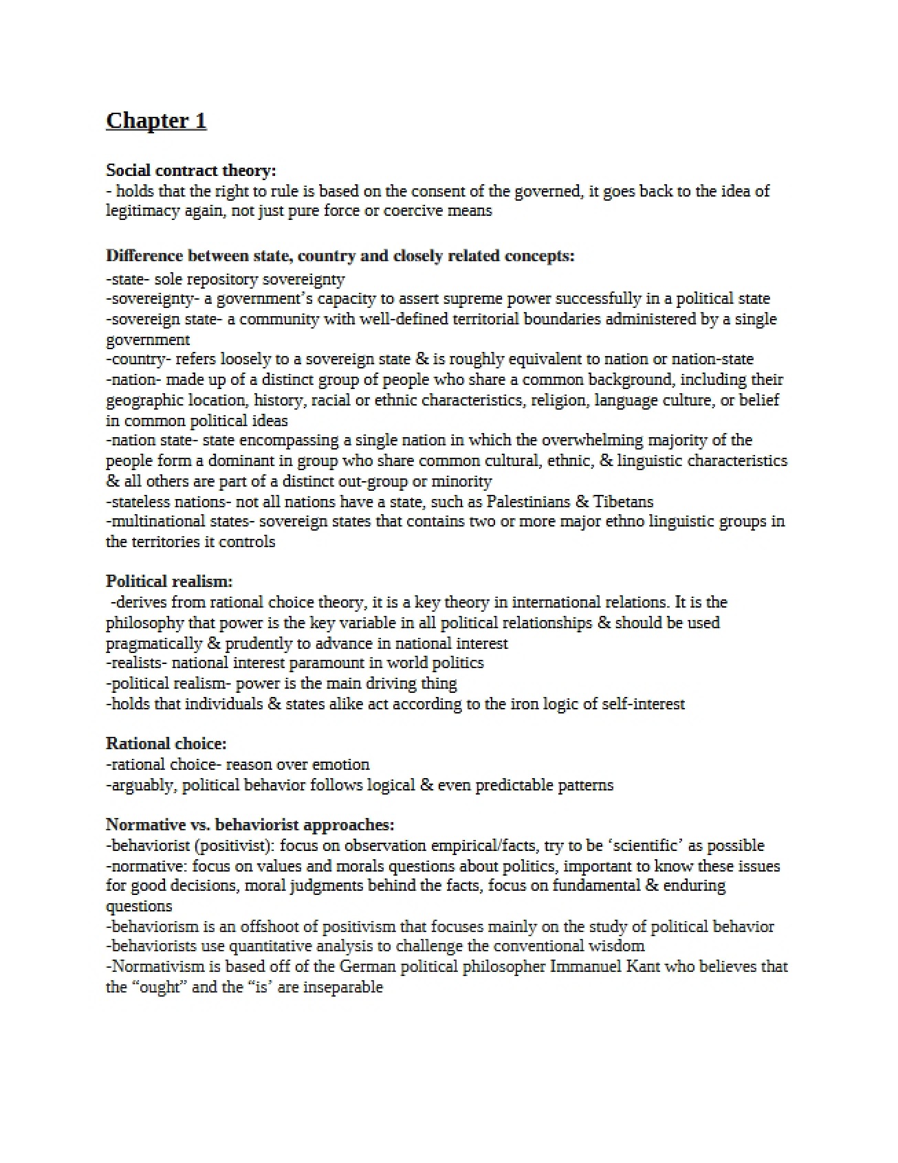 Government and World Affairs Chapter 1
