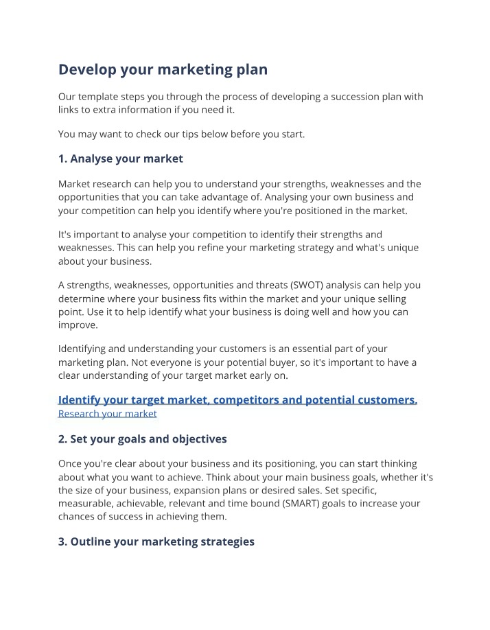 Your Marketing Plan - Steps, Tips, and Templates