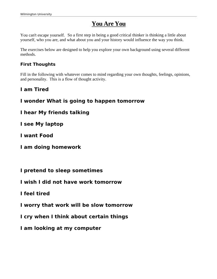 LES 207 Exercises - Wilmington University 2024