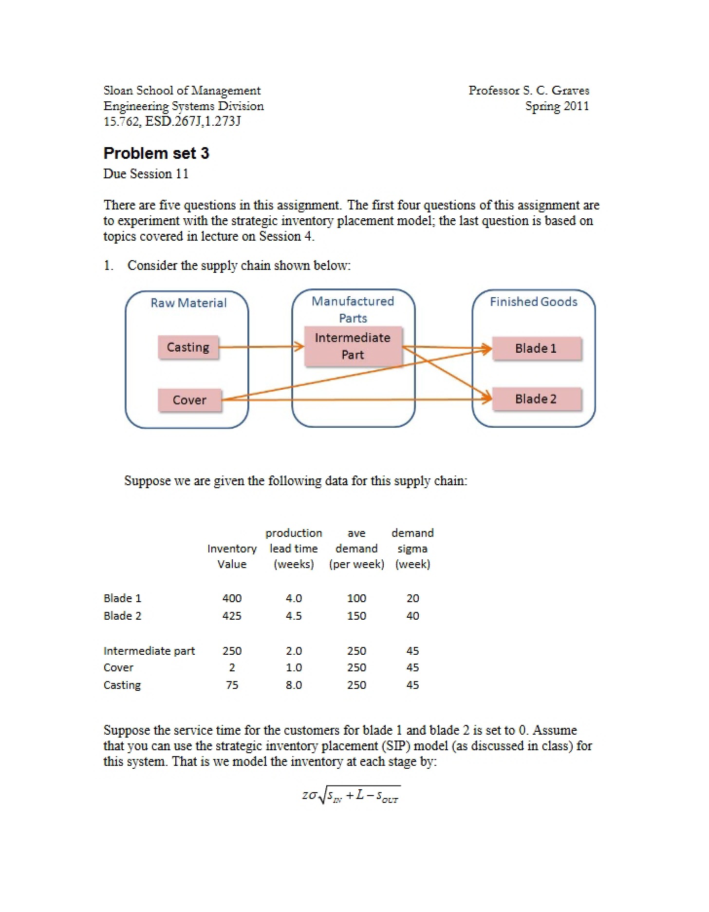 Third Problem Set