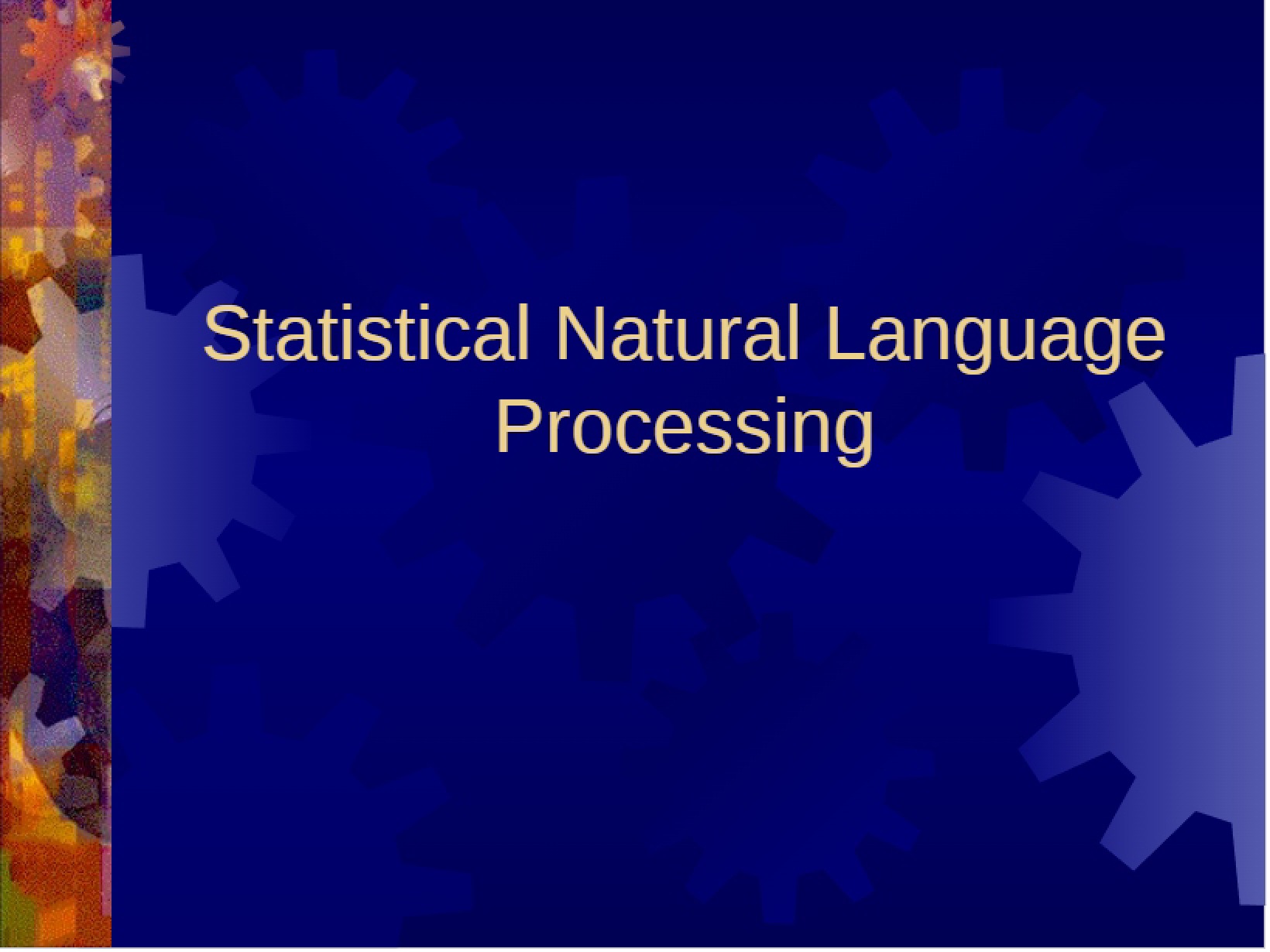 Natural Language Processing Statistical