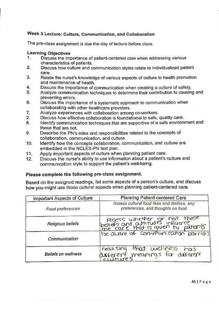 Lecture Notes for Week 3