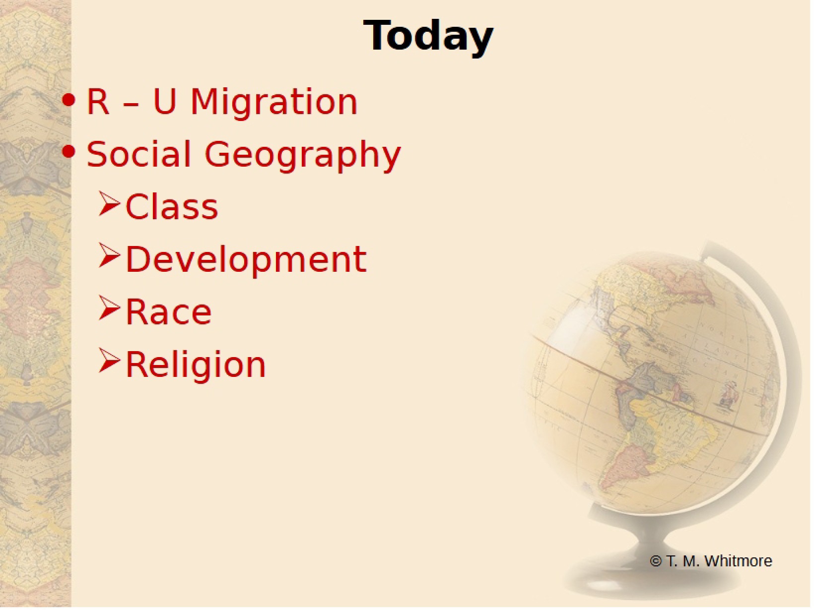 Geog 259 Lecture Notes