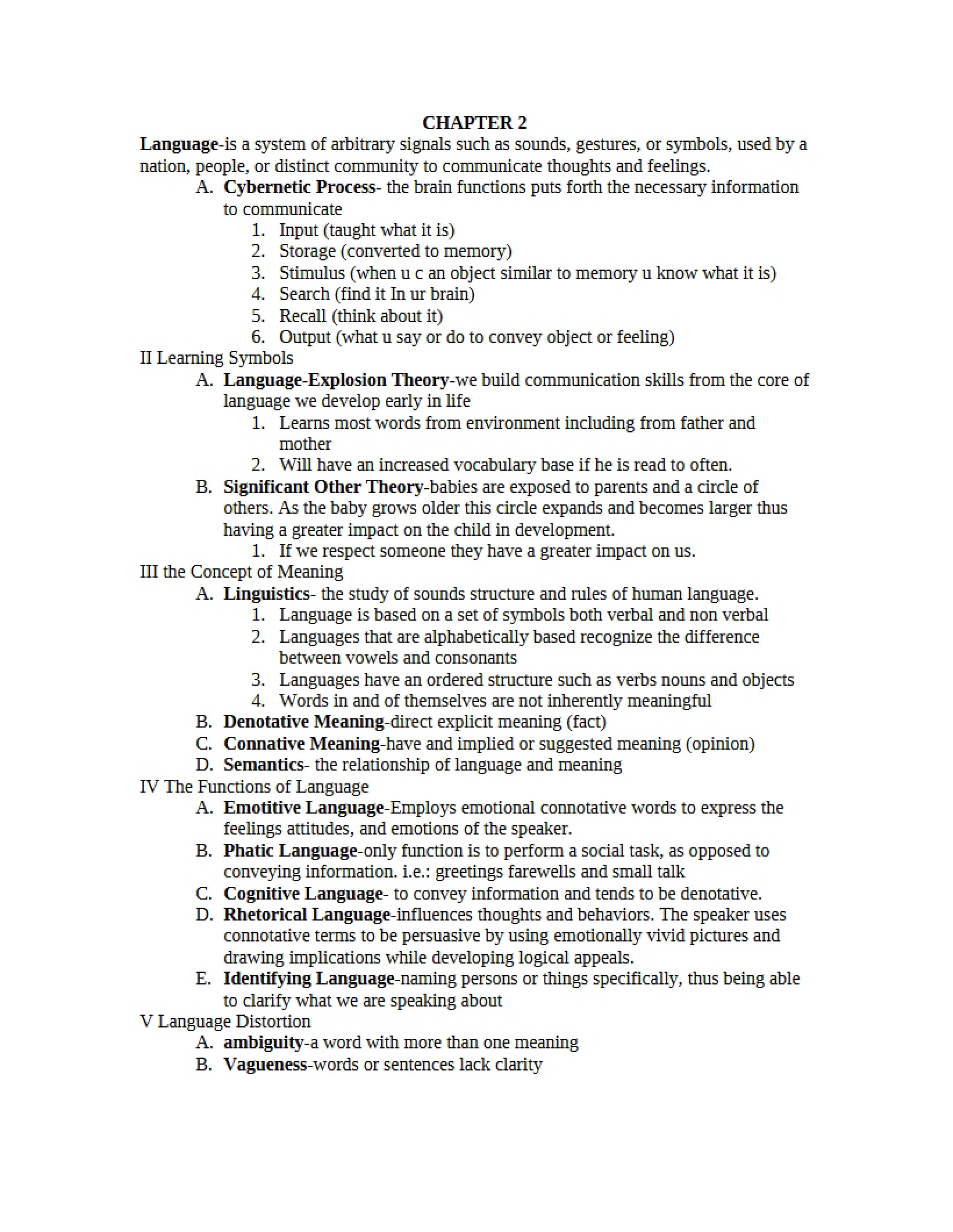 COMM 107 Chapter 02 Notes