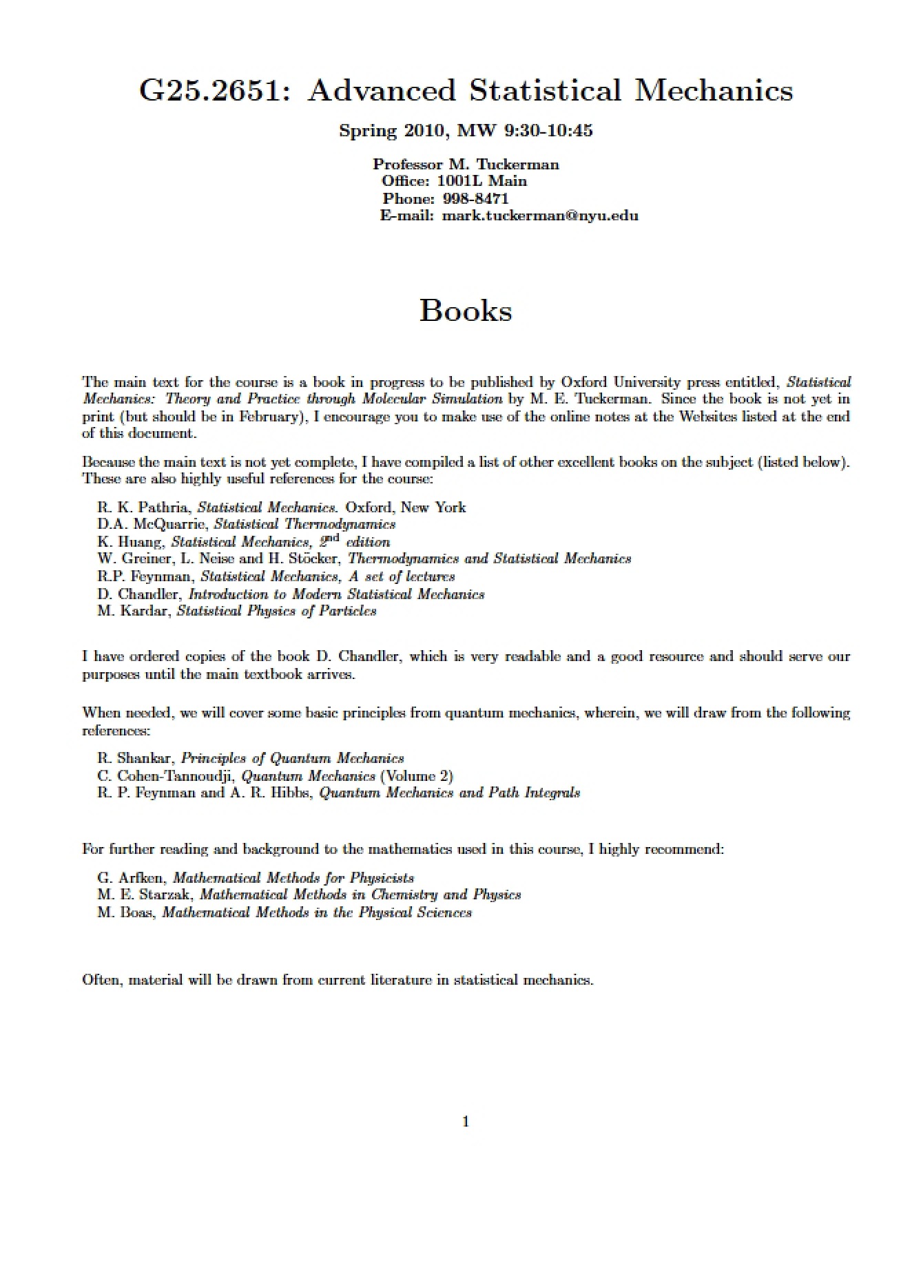 Course Outline CHEM-GA 2651
