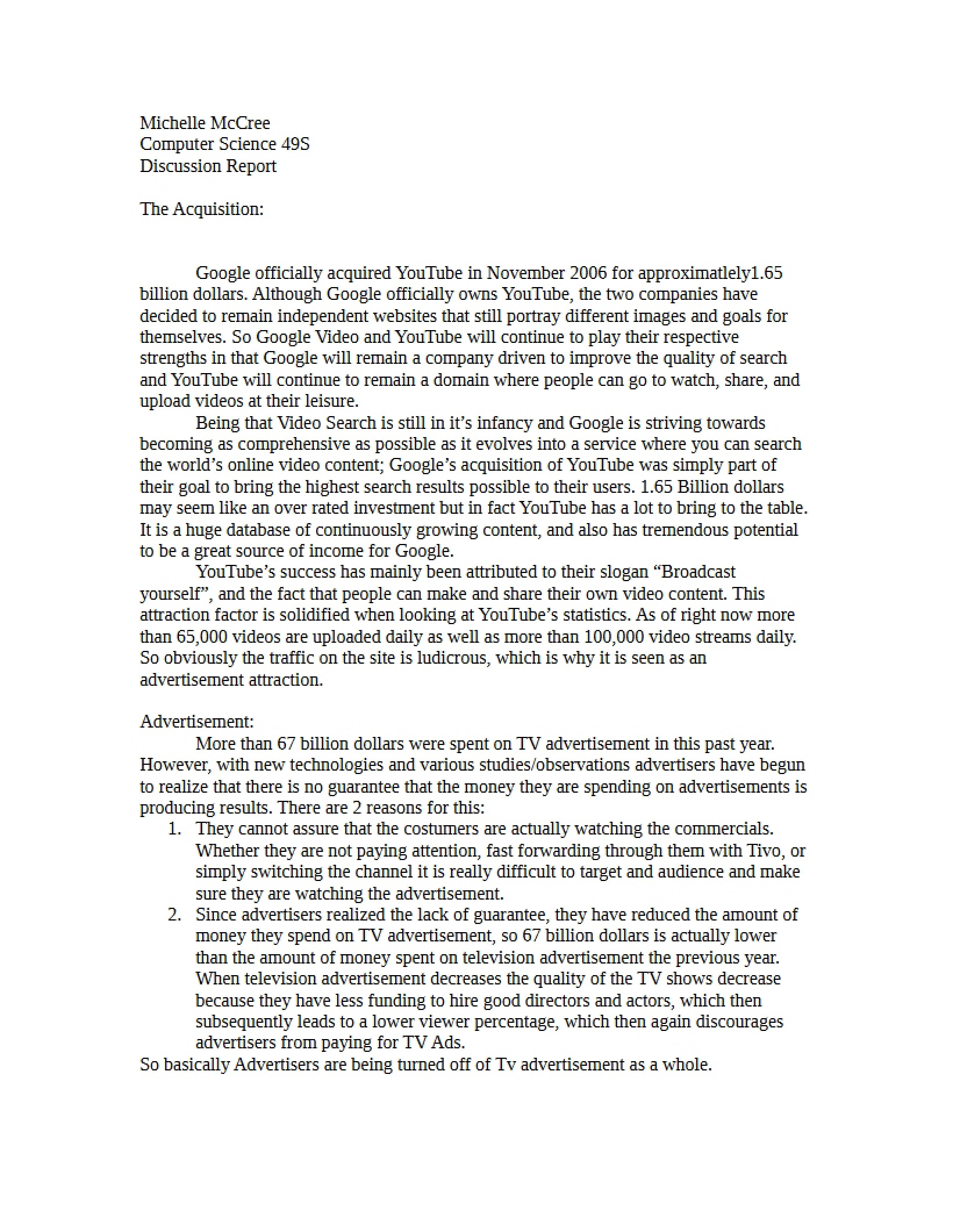 Course Report
