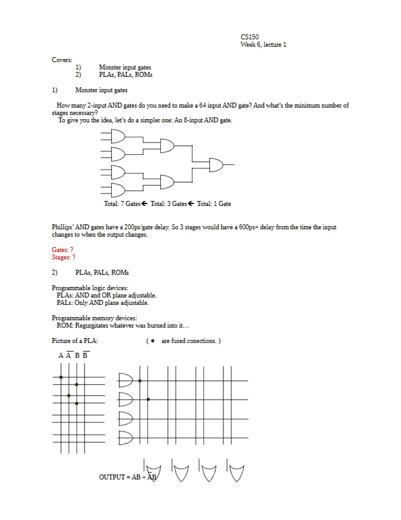 Computer Science 150 Notes