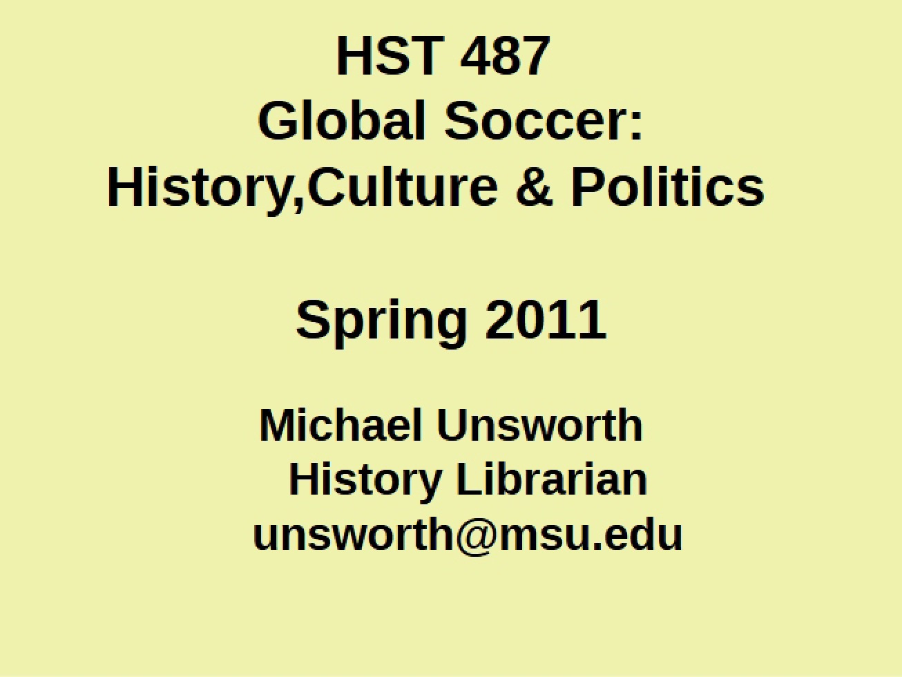 Alegi Course Material (HST 487a)