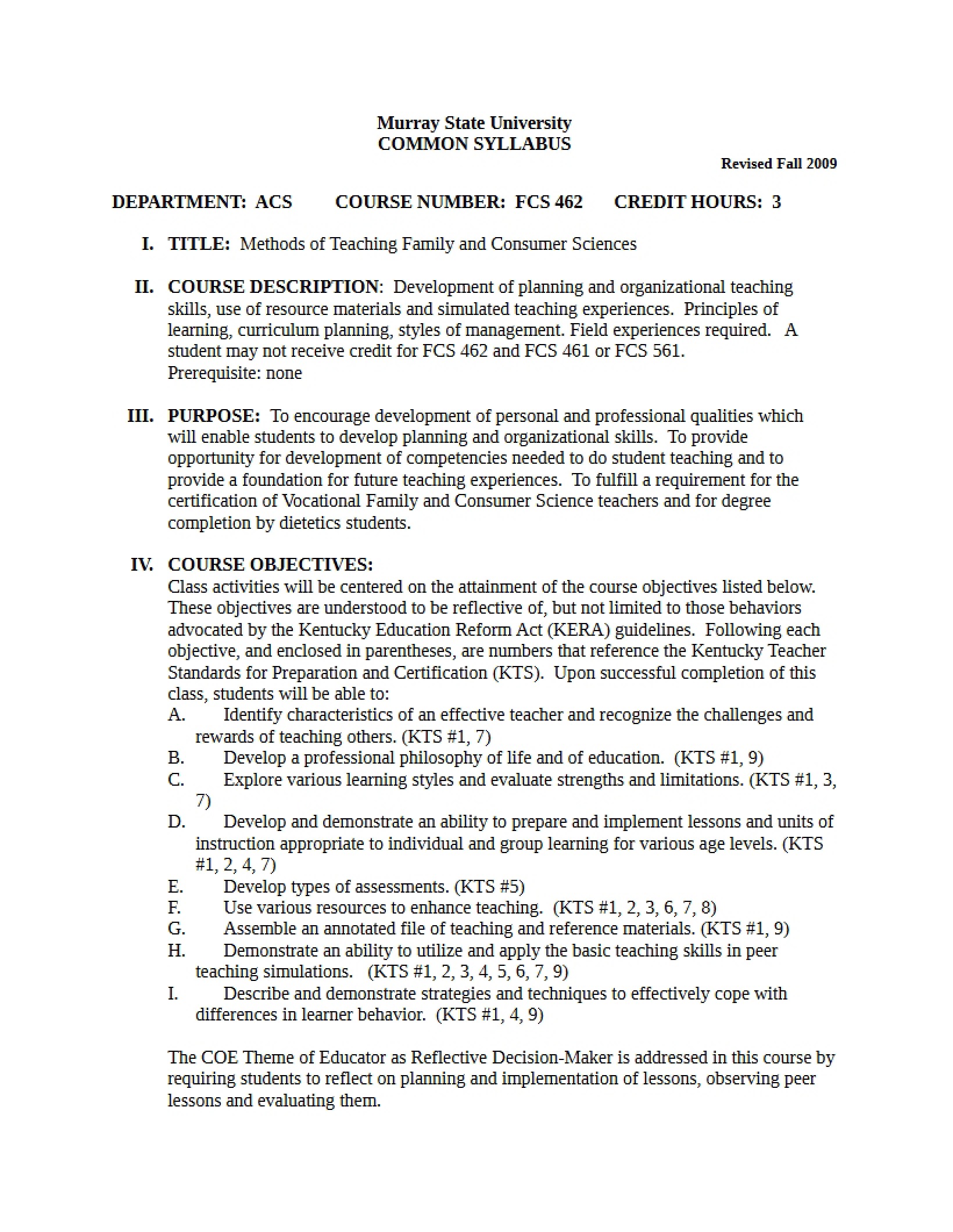 Syllabus - FCS 462