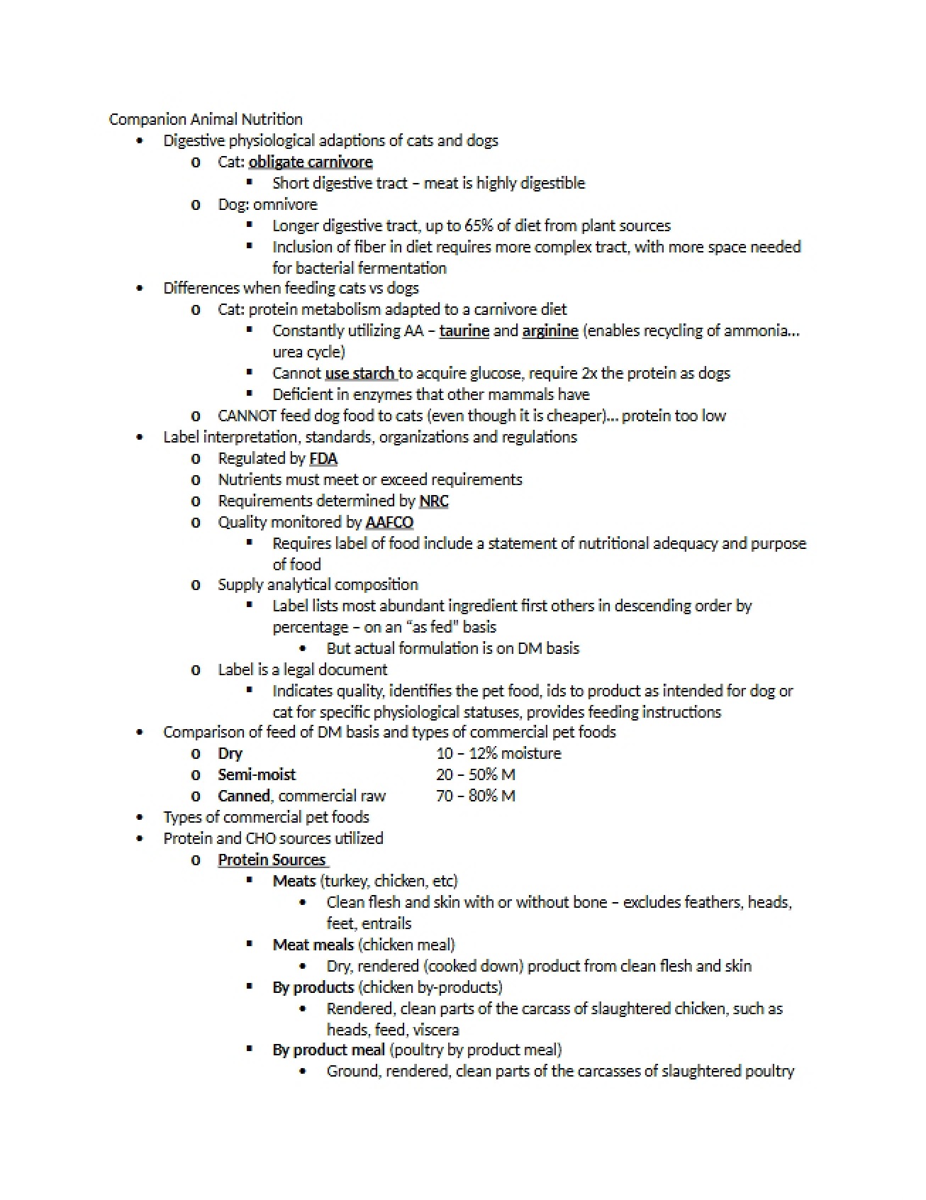 Study Guide for Third Test