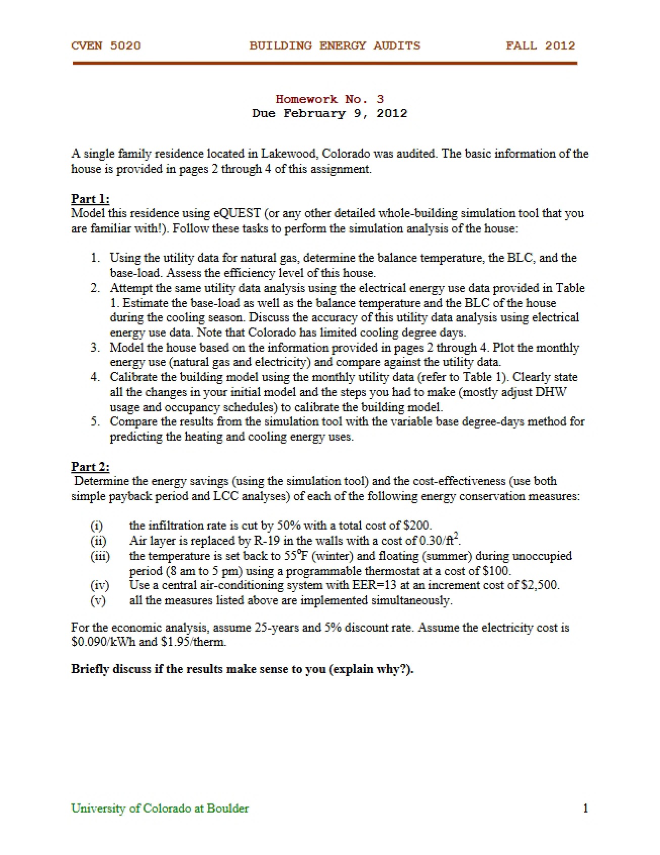 Homework Assignment Number Three