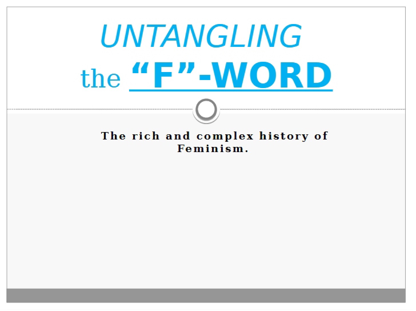 F Word Untangling (Ch 1)