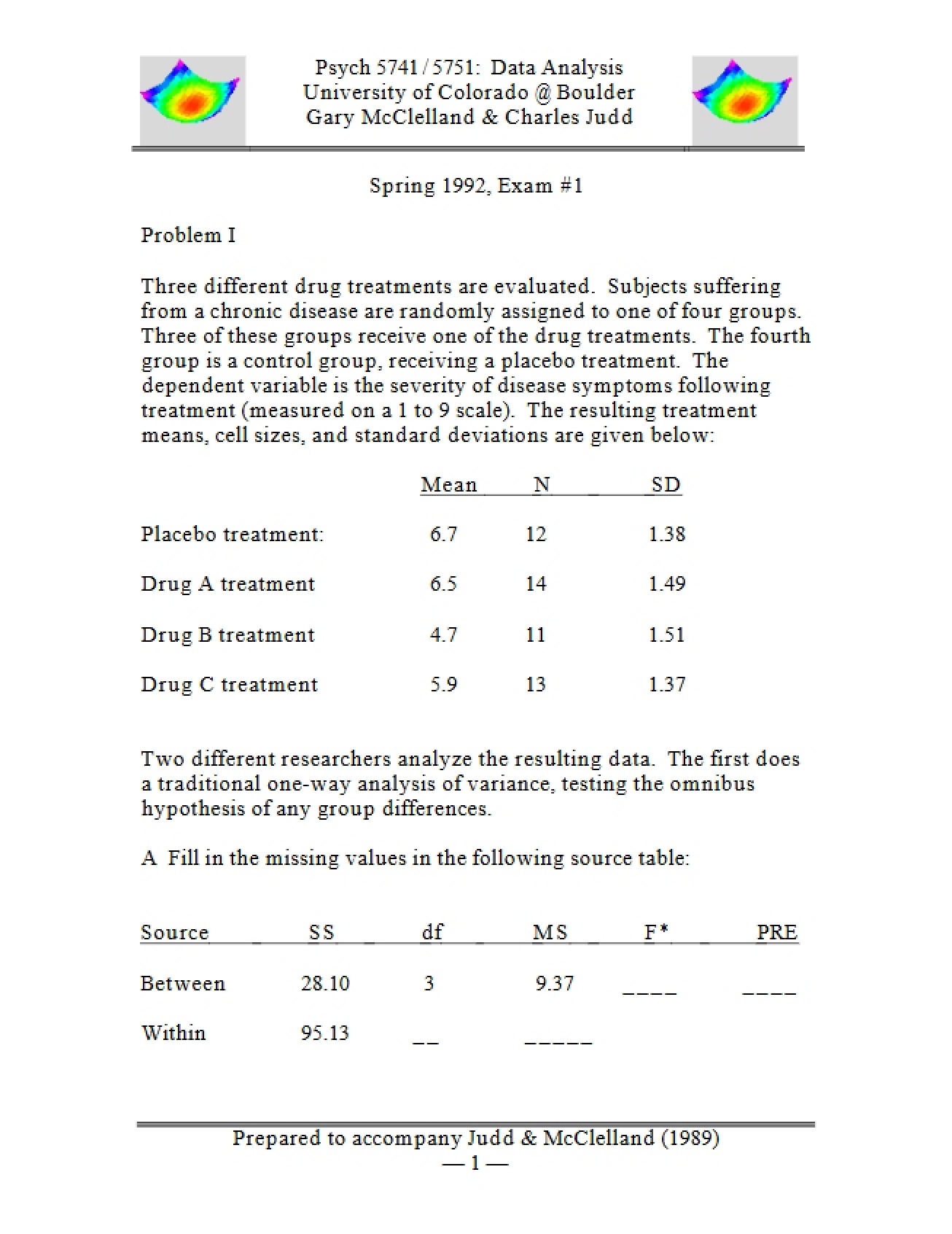 General Statistics First Examination