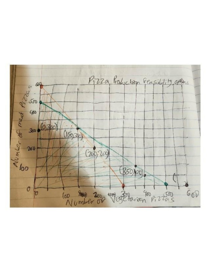 Graph of Pizza Production Feasibility Options