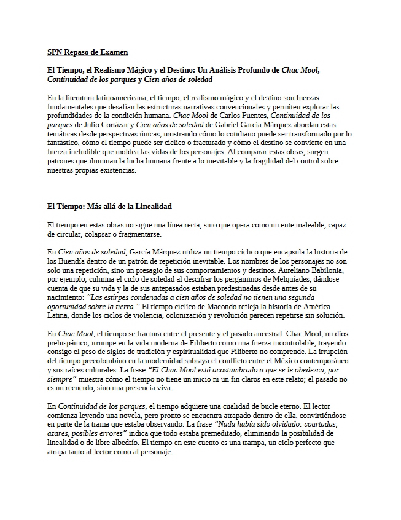 Spanish Exam Review