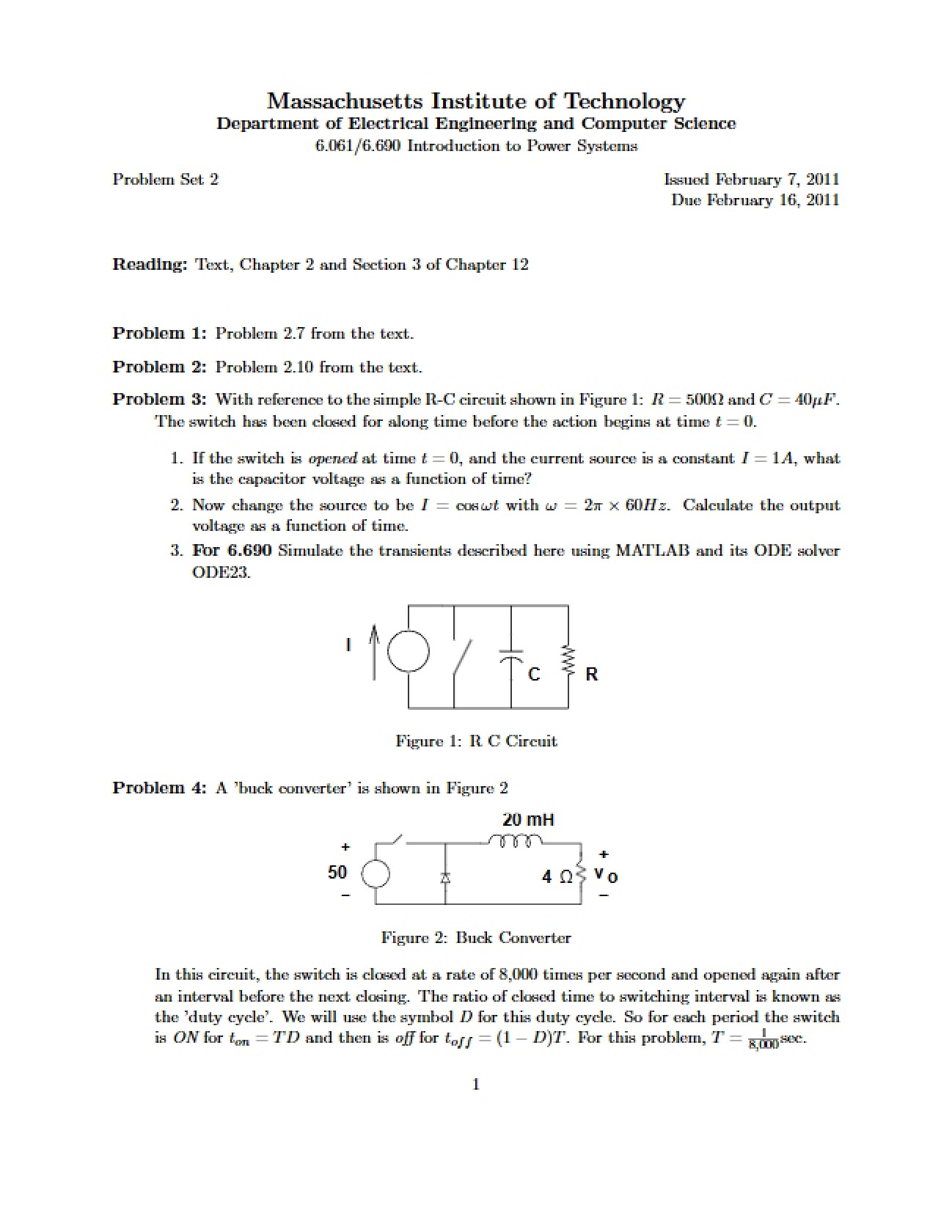Second Problem Set