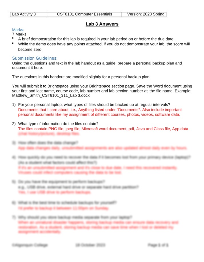 Lab 3 Answers Original