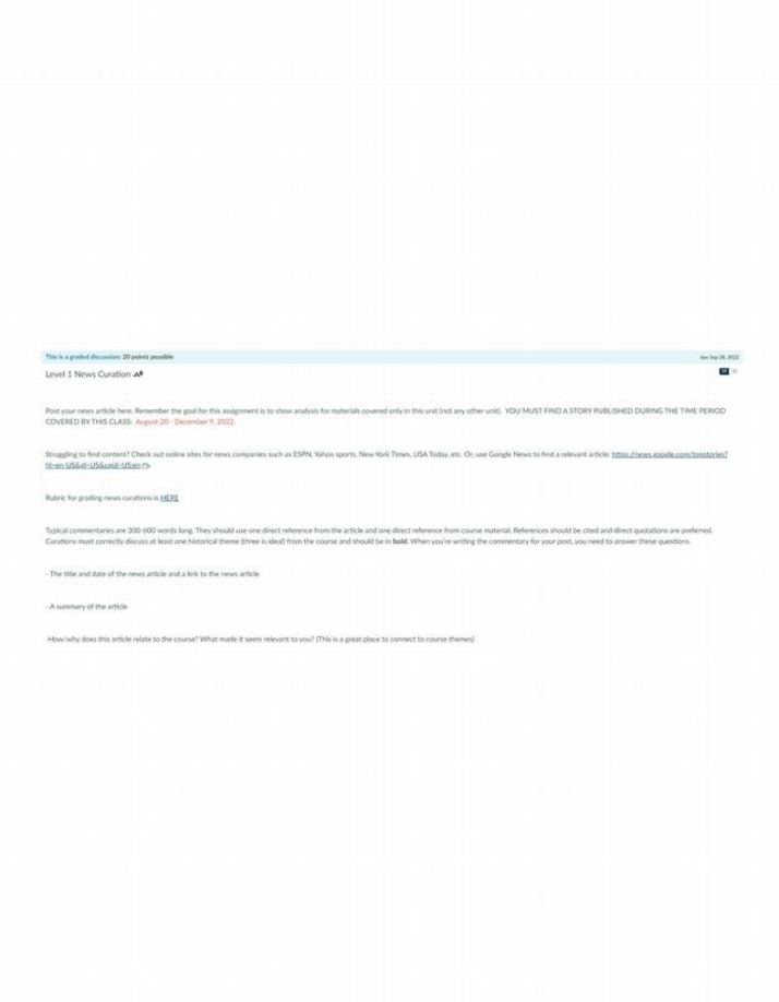 News Curation Assignment - Level 1
