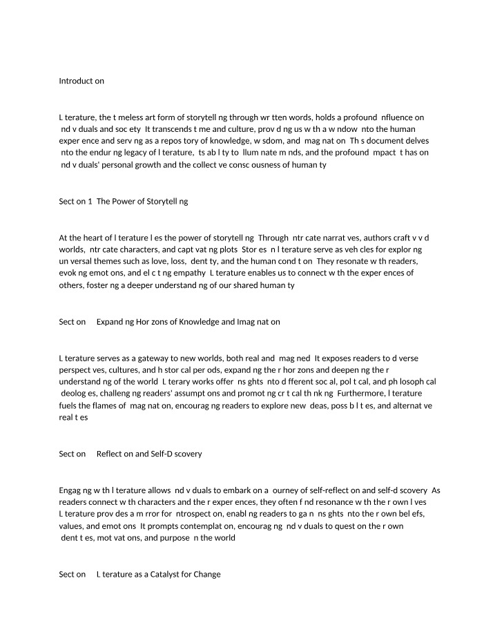 ENGL1305 Literature Notes