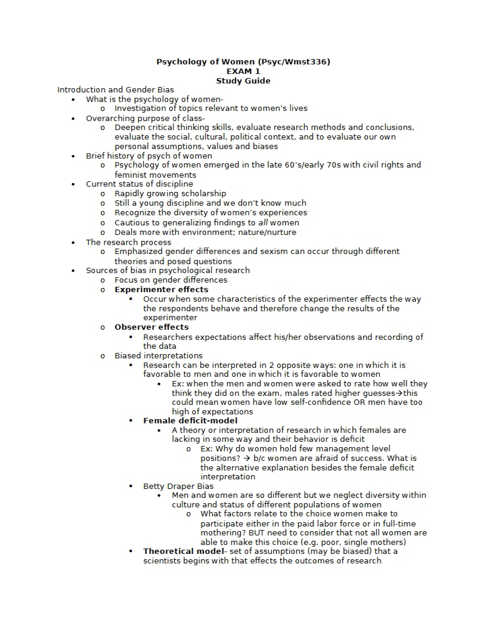 Test 1 Preparation