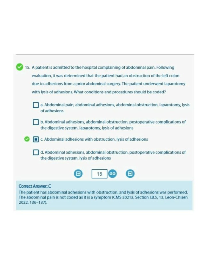 Coding and Procedure for Abdominal Adhesions with Obstruction