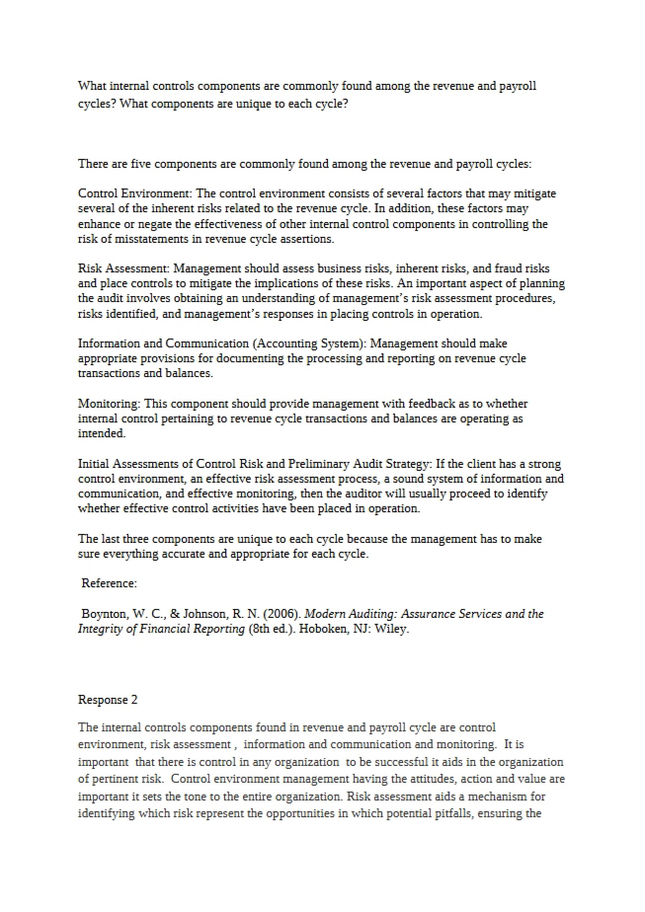 Auditing II Case Study