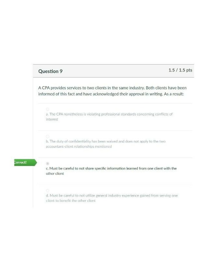 ACCTG 5350 Quiz 7-9
