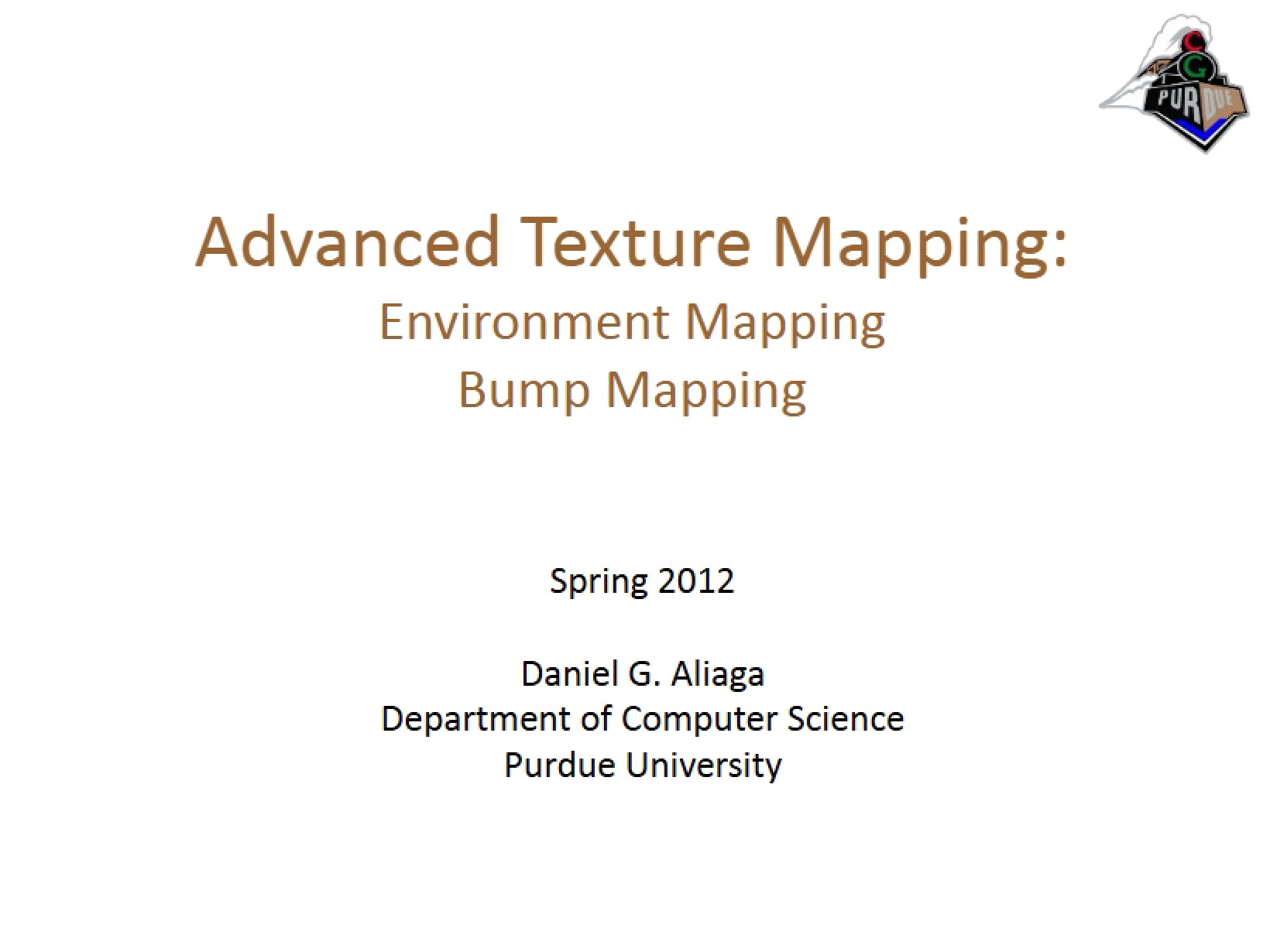 Texture Mapping Advanced