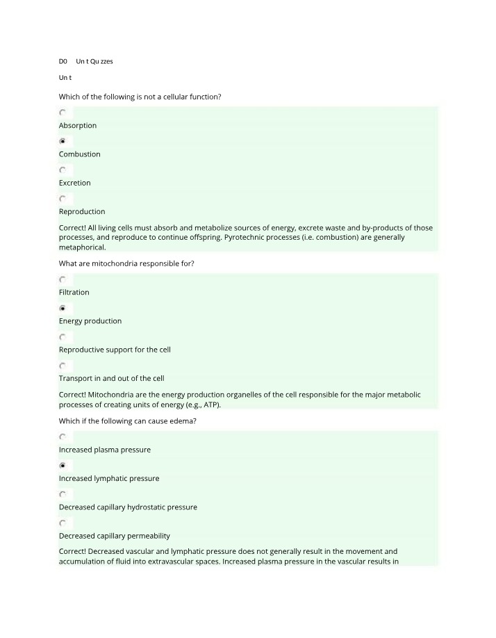 Mitochondria and Cellular Functions - A Study on Energy