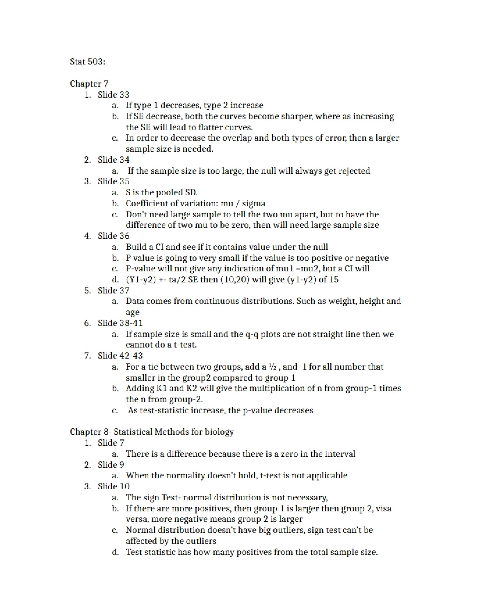 Chapter 8 Statistics 503