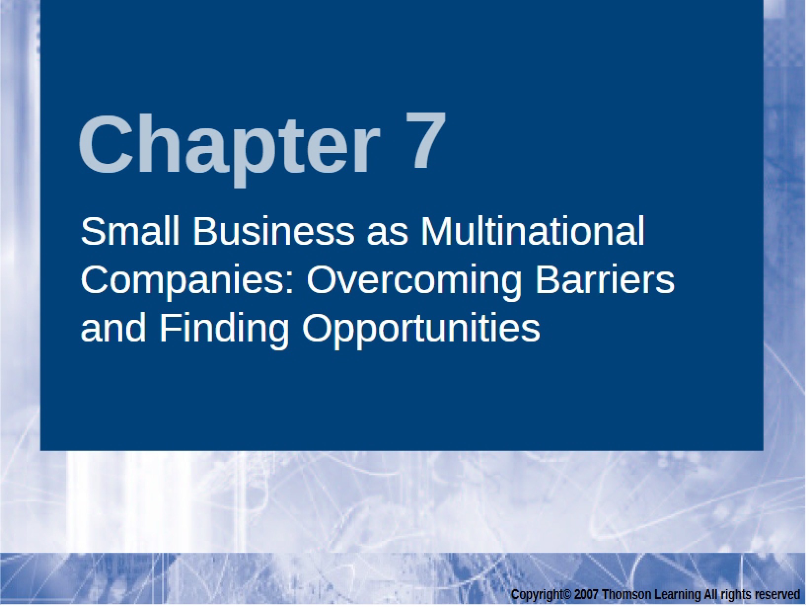 Barriers and Opportunities
