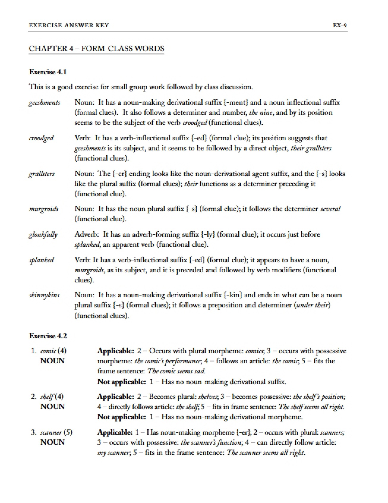 Words in Form-Class