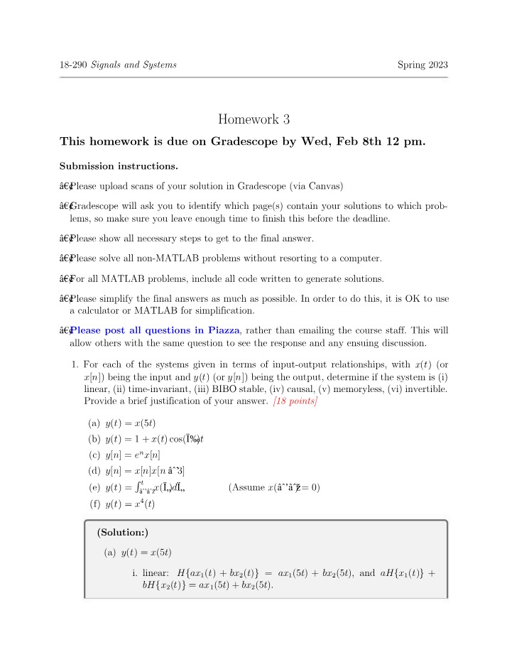 Linearity, Time-Invariance, and Stability of Systems