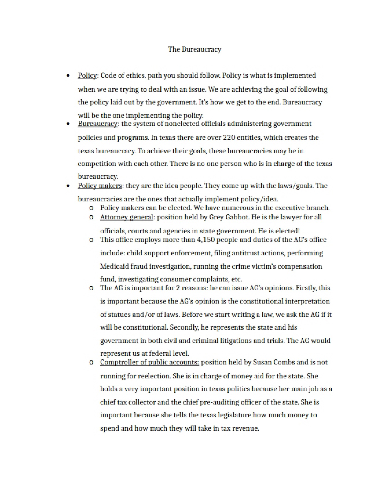 Understanding the Bureaucracy